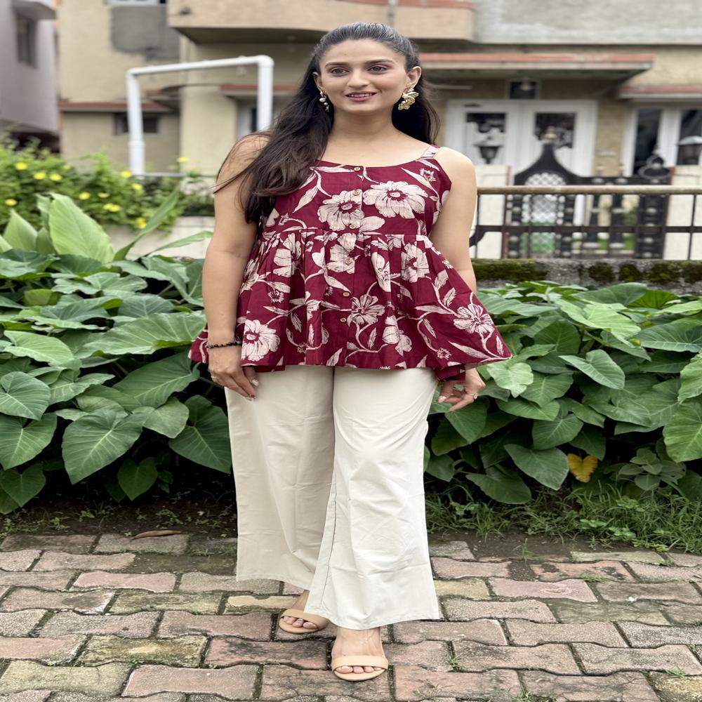 Floral Peplum Top