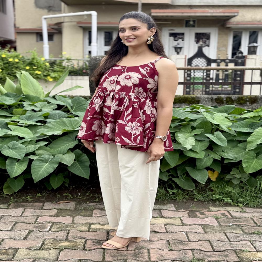 Floral Peplum Top