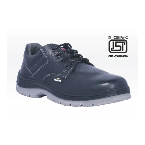 Pu Double Density Leather Safety Shoes - Color: Black