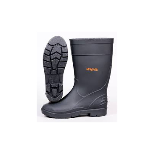 Black Full Size Safety Gumboot - Feature: Antiskid