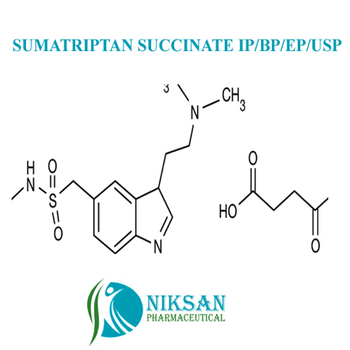 Sumatriptan Succinate - Cas No: 103628-48-4, Molecular Formula: C14h21n3o2s, Appearance: White To Off-white Powder, Purity: 99%, Shelf Life: 3 Years