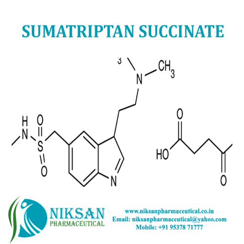 Sumatriptan Succinate - Cas No: 103628-48-4, Molecular Formula: C14h21n3o2s, Appearance: White To Off-white Powder, Purity: 99%, Shelf Life: 3 Years