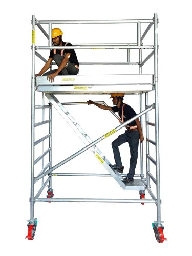 14 Feet Aluminium Mobile Scaffolding Tower - Application: Construction