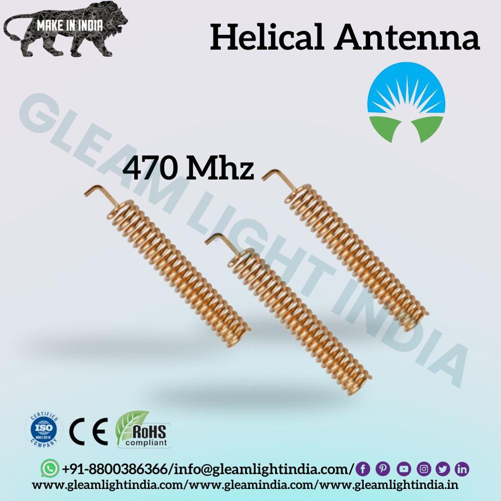 470 Mhz Helical Antenna - 2dbi Gain, 50 Ohm Impedance | Built-in Spring Design, Low Vswr, Anti-vibration, Reliable Performance