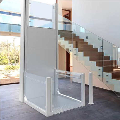 Residential Hydraulic Platform Elevator With Full Cabin - Material: Stainless Steel