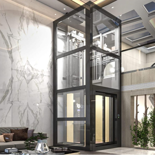 Residential Structure Traction Elevator - Material: Stainless Steel