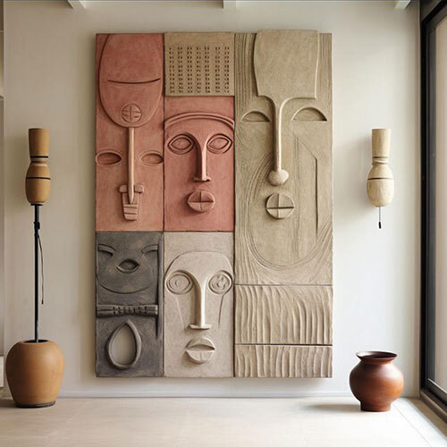 Customized Design/sheet/louver MDF wall art panel 