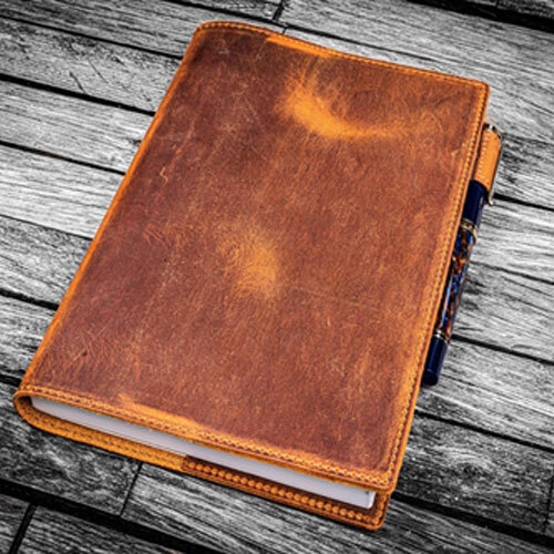 Leather Cover Diary - Color: Brown