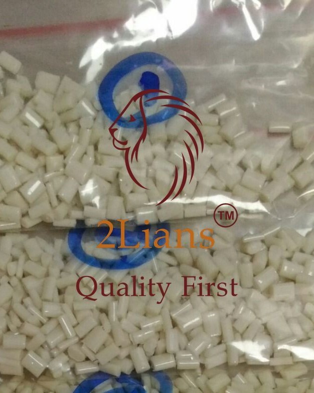 PET recycled pellets White