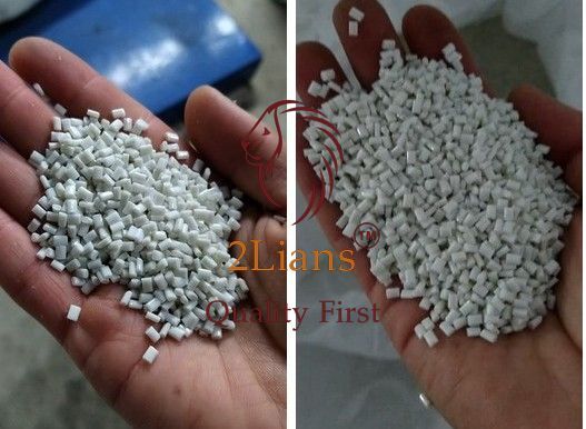 PET recycled pellets White