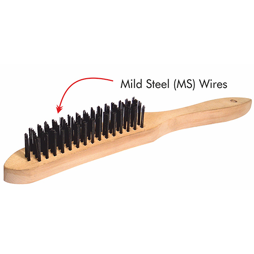 Brhms4W Wire Brush W- Ms Wire 4 Rows &Wooden Handle - Application: Cleaning Base Metal Before Welding