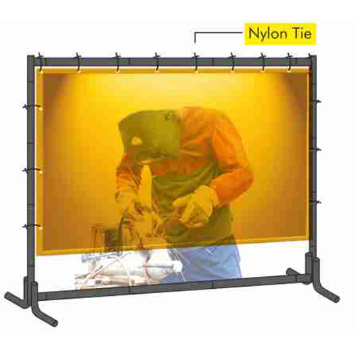 Fixed Curtain With Frame - Shorts Height - Application: Protection From Welding Arc Radiation