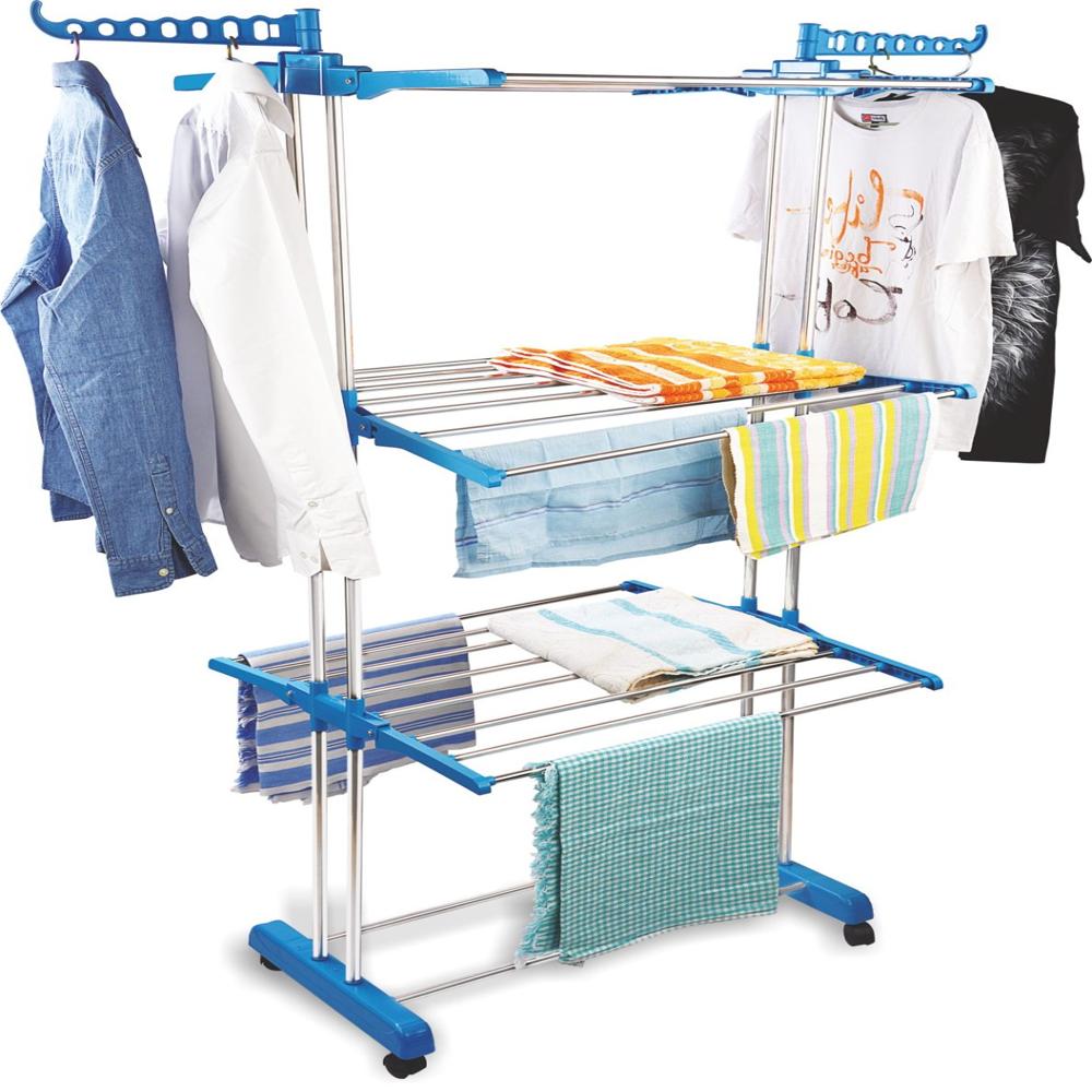 Cloth Drying Stand (Fully Fitting) - Color: Blue