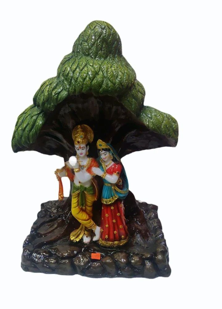 Polished Marble Radha Krishna Statue - Installation Type: Requirement Based