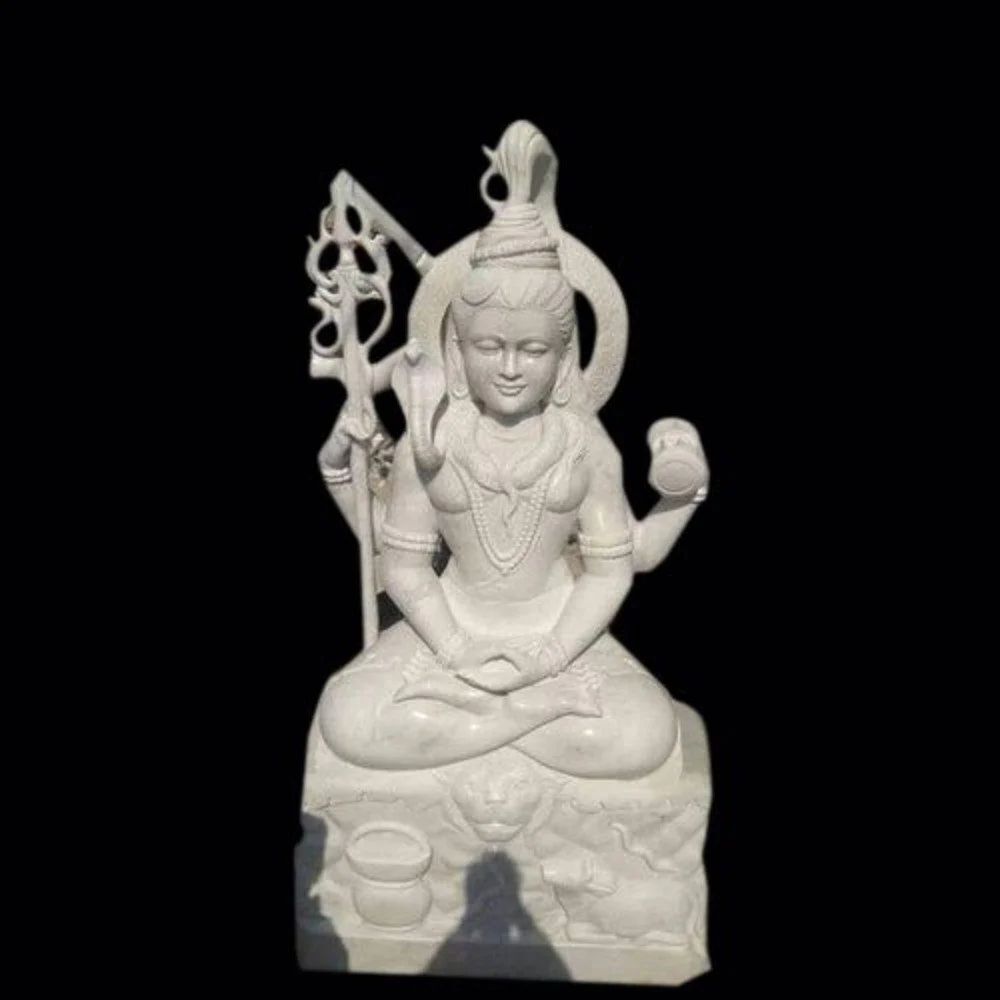 White Marble Lord Shiv Statue