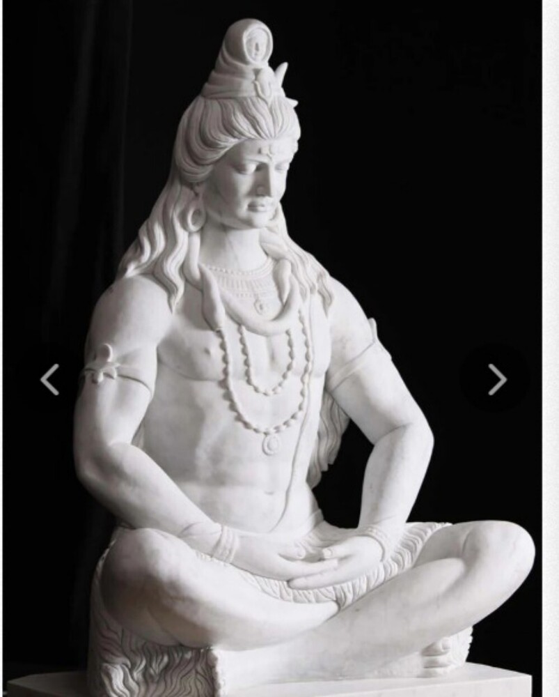 White Marble Lord Shiv Statue