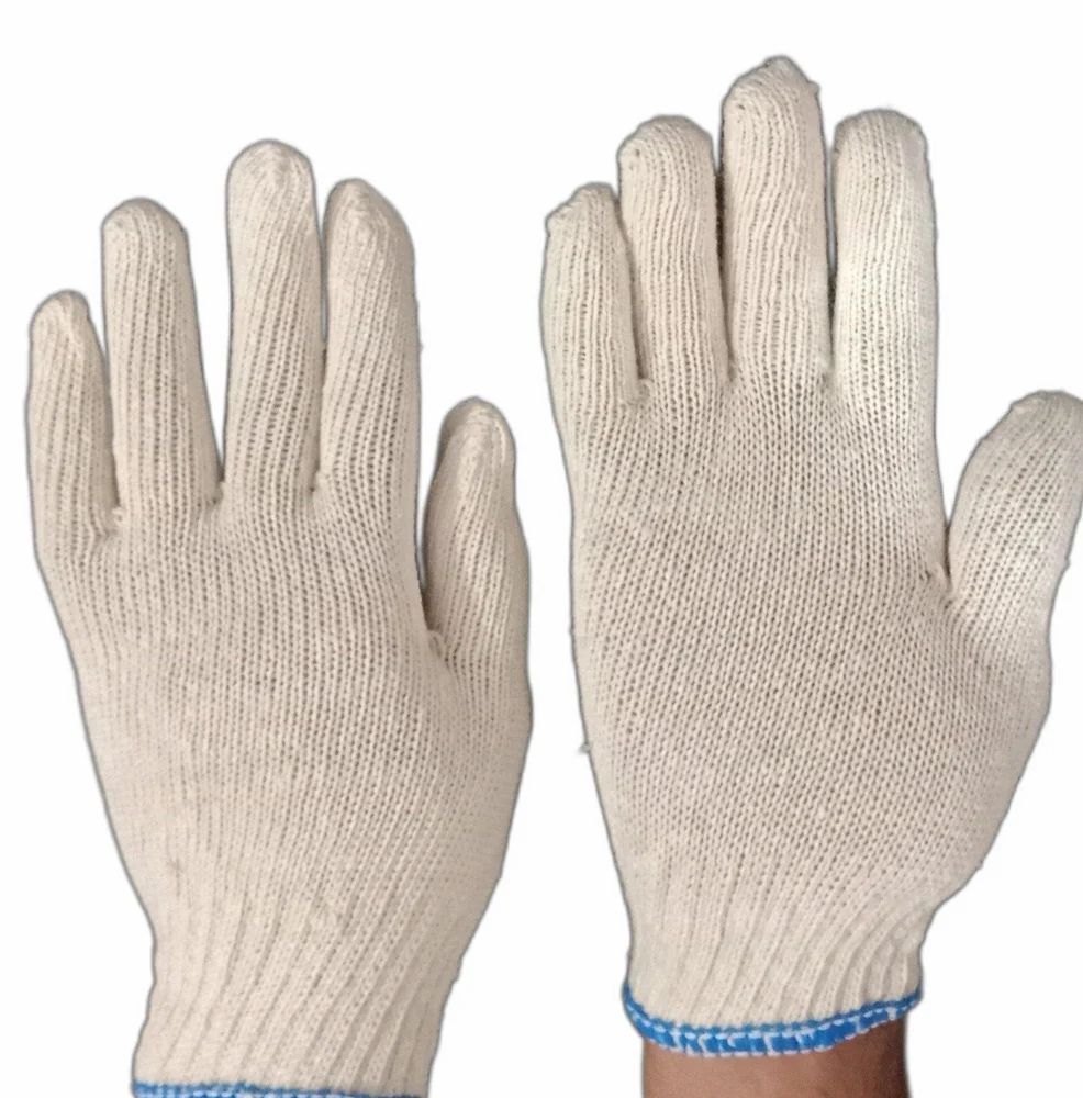 Poly Cotton Knitted Gloves - Color: Requirement Based