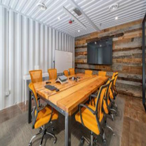 Portable Cabin - Steel Structure, 20 Feet Long, White & Blue Colors | Versatile Office Use With Customizable Wall Panel Thicknesses
