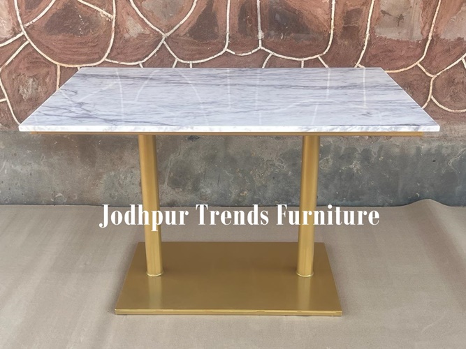 Modern Marble with Metal Dining Table Jodhpur Trends +91-
