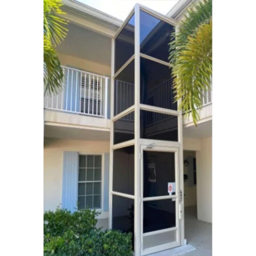 Iron Structure Lift With Glass Cladding