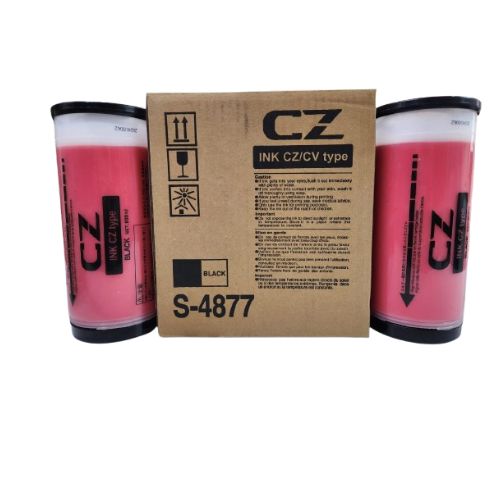 S-4877 Red Ink For Use In: Riso Digital Duplicator - Application: Offset Printing