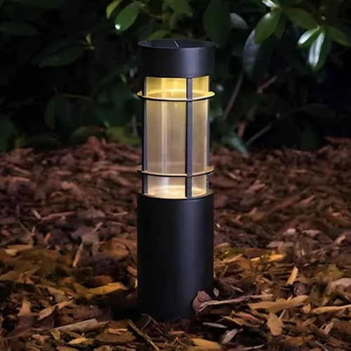 Solar Led Bollard Light - Color: Black