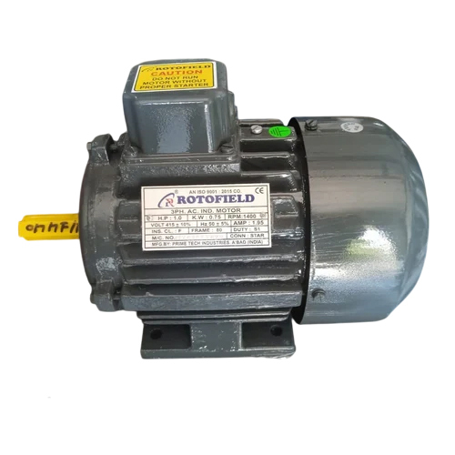 Industrial Rotofield 1440 Rpm 1 Hp Three Phase Electric Motor