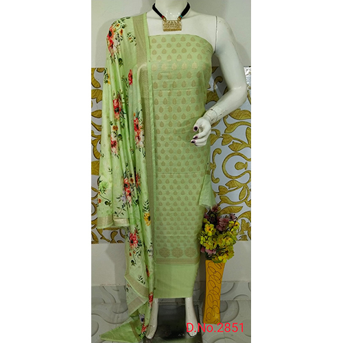 Banarasi Suit with Digital Print Dupatta