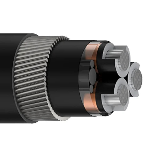 Polycab 3 Core Aluminium Armoured Cable - Color: Black