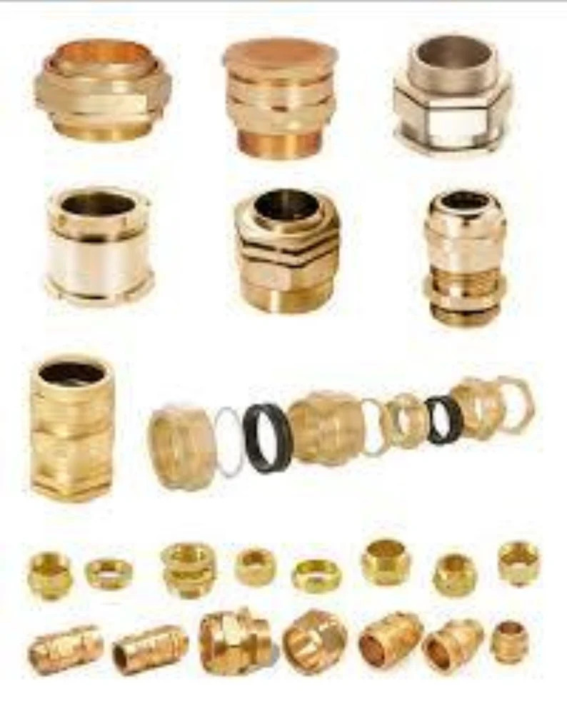 Brass Cable Gland Brass - Color: Golden