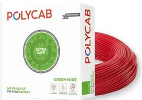 Polycab Maxima+ 4 sqmm Wire, Multistrand, HR FR-LSH LF, 90m,Red