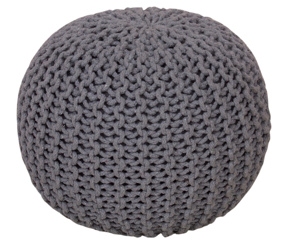 Cotton Knitted Pouffe - Application: Home / Hotel / Restaurant