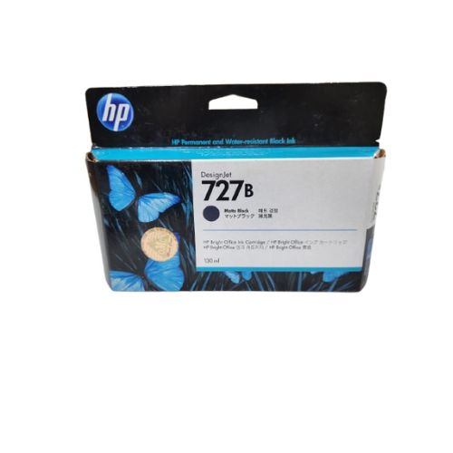 HP DesignJet 727 / 727B Matte Black Ink Cartridge, 130ml