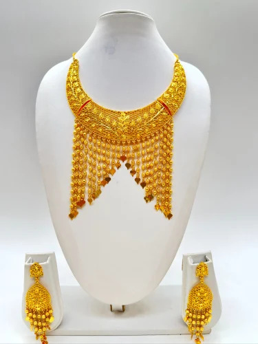 Gold Plated Choker Necklace Set