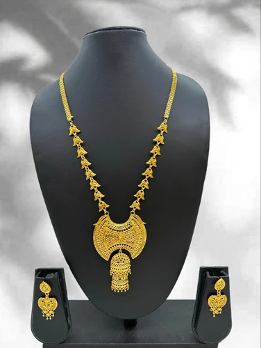 Fancy Casting Necklace Set - Color: Golden