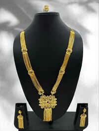Necklace Earring Ring Set - Color: Golden