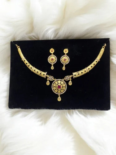 Traditional Gold Plated Necklace Forming Necklace Set
