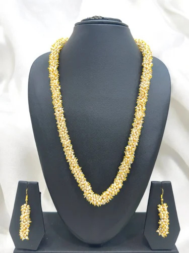 Gold Plated Pearl Necklace Set