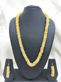 Gold Plated Pearl Necklace Set
