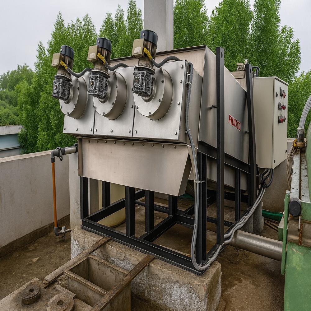Install Cetp Ss304 Continuous Drying Sludge Filter Press