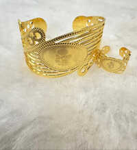 Brass Gold Plated Bangle Ring Set