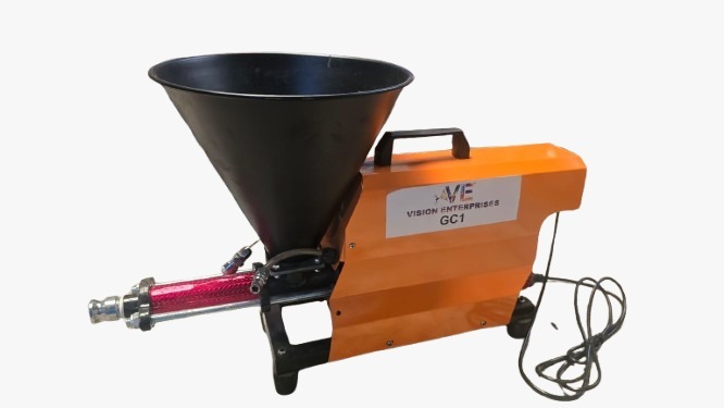 Cement Coating Machine - Color: Orange And Black