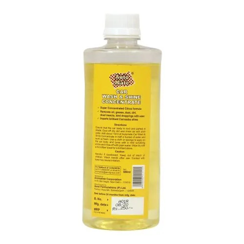 AEROL AUTO MATE Car Wash & Shine Concentrate, Grade 6611 (500ml & 5L)