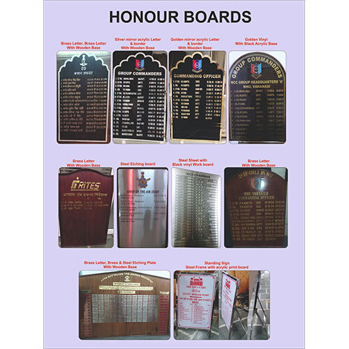 Honour Board - Design: Custom