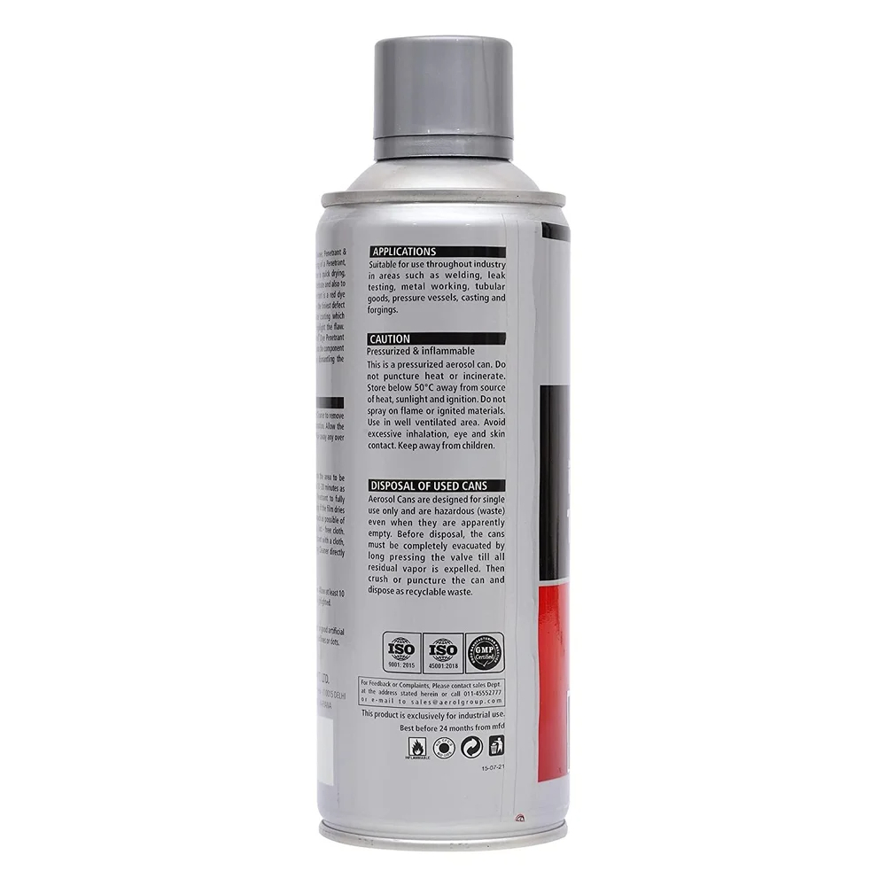 Aerol Dye Penetrant Test (DPT) Spray (Cleaner) Grade 9930, 277g