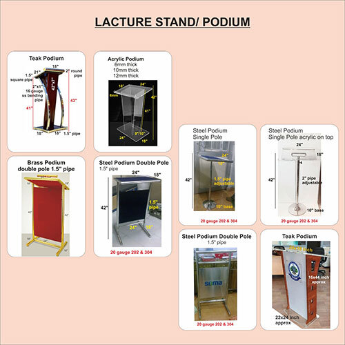 Lecture Stand Podium - Color: Silver