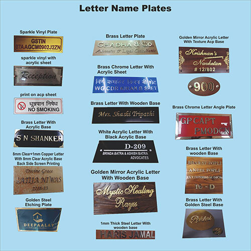 Letter Name Plates