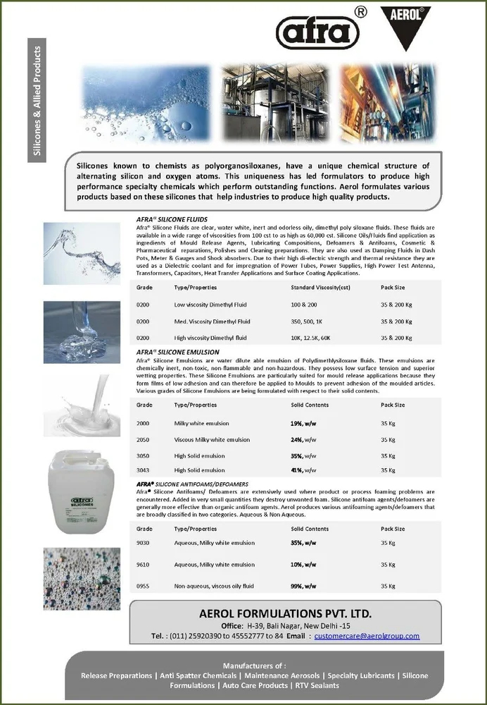 Afra Silicone Emulsions