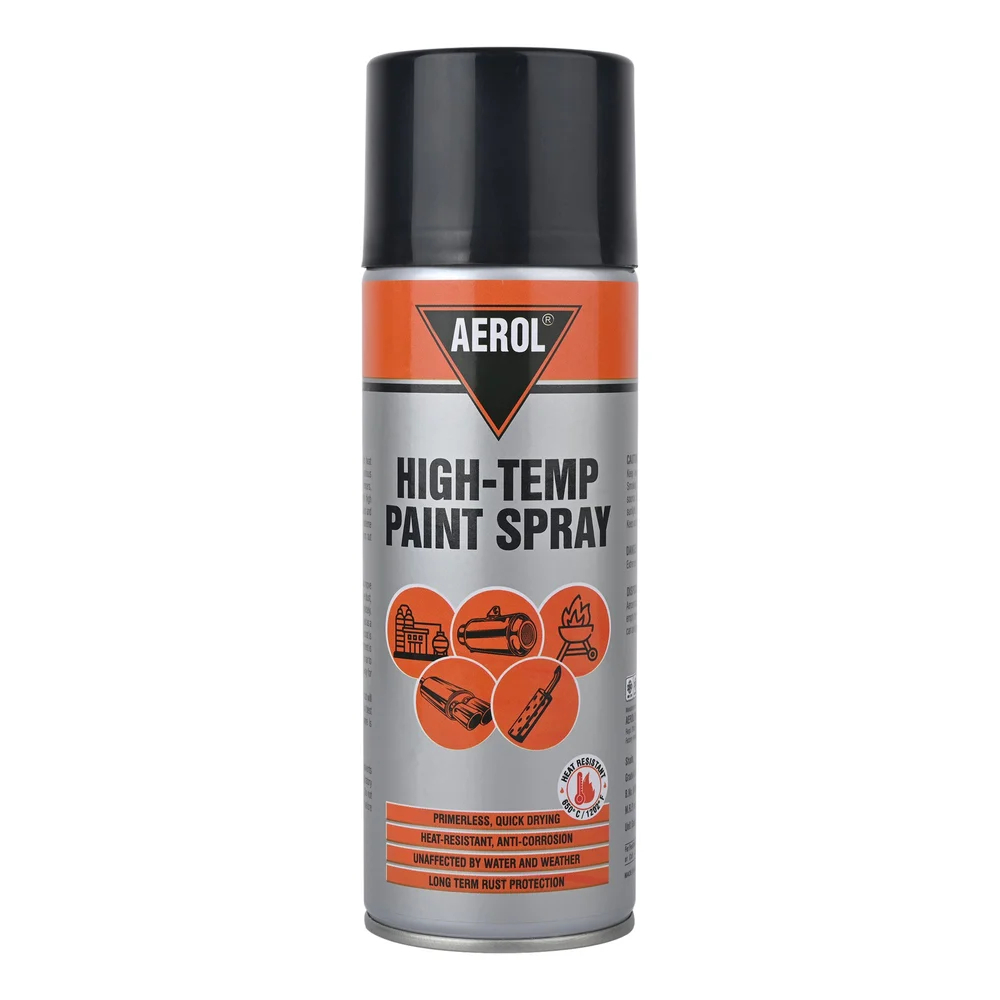 Aerol High-Temp Paint SprayGrade- 6352(Black) - Grade: Industrial Grade
