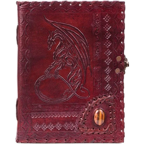 Leather Dragon Journal With Stone Dungeons - Color: Different Available